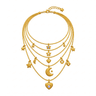 Gold necklace representing luxury and designer fashion